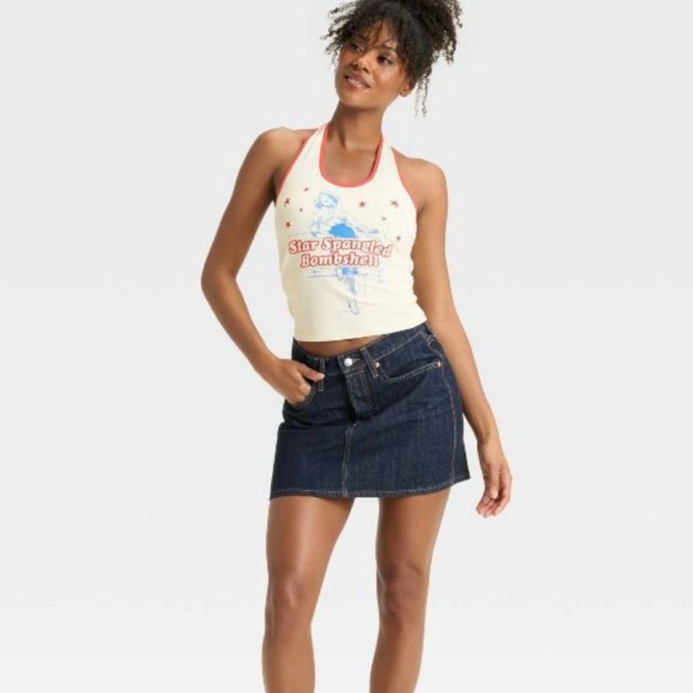 Graphic Halter Top